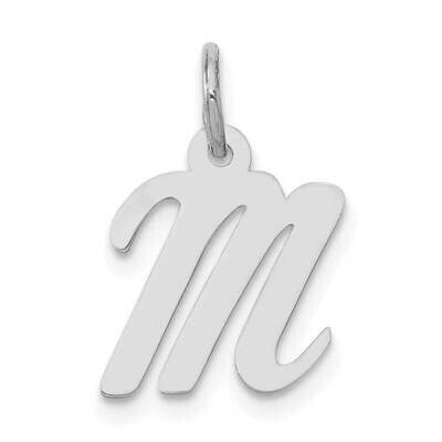 Script Initial M Charm 10k White Gold Small 10YC659M, MPN: 10YC659M,