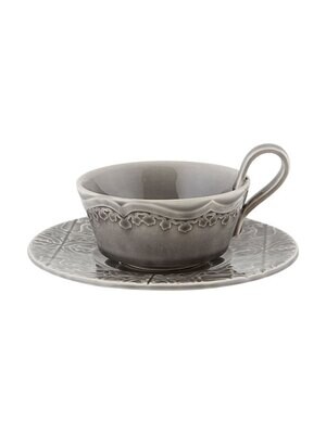 Bordallo Pinheiro Pinheiro Rua Nova Tea Cup and Saucer Anthracite 65020862, MPN: 65020862, 56004136…