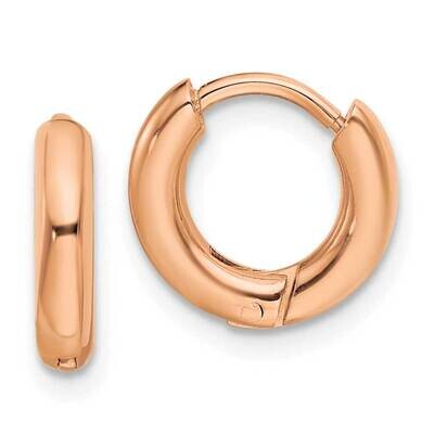 Rose Ip-Plated 2.5mm Hinged Hoop Earrings Stainless Steel Polished SRE1447, MPN: SRE1447, 191101867…