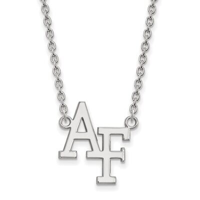 United States Air Force Academy Large Pendant with Chain Necklace 10k White Gold 1W012USA-18, MPN: …