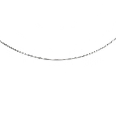 Leslie&#39;s 1MM Round Omega/Detachable clasp 18 Inch Chain 14K White Gold HB-2805-18, MPN: 2805-18, 19…