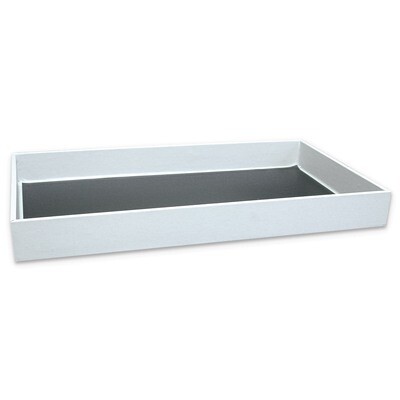 White Textured Faux Leather 1In High Utility Tray JT4947, MPN: JT4947,