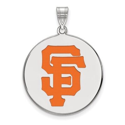 San Francisco Giants XLarge Enamel Disc Pendant Sterling Silver SS043GIT, MPN: SS043GIT, 8867746307…