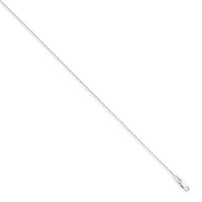1.25mm with 2 Inch Extensyion Cable Chain Sterling Silver Rhodium Plated QCL035RH-18 by Amore La Vi…