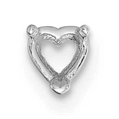 Heart 3-Prong 3.0mm Setting 14k White Gold WG2630-1, MPN: WG2630-2,