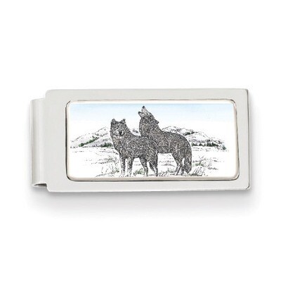 Barlow Designs Color Wolves Hinged Money Clip GM12251, MPN: GM12251, 617414580365