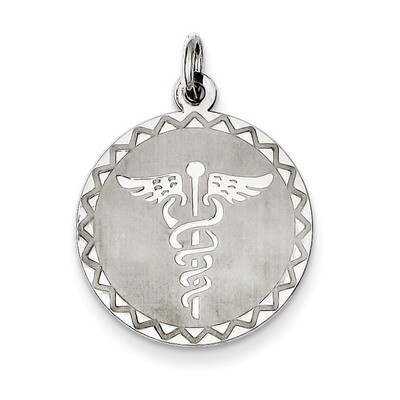 Caduceus Disc Sterling Silver QC140, MPN: QC140, 883957550770