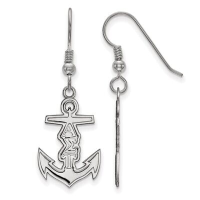 Alpha Sigma Tau Small Dangle Earrings Sterling Silver SS037ALS, MPN: SS037ALS, 886774607597