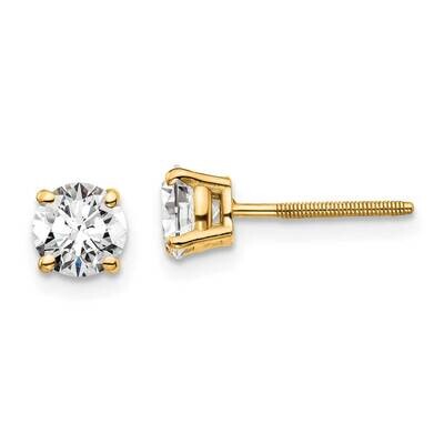 1Ctw Vs/Si, D E F, 4-Prong Screw Back Earrings 14k Gold Lab Grown Diamond EM1016S-100-LD, MPN: EM10…