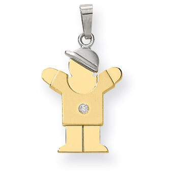 Diamond Kid Pendant 14k Two-tone Gold XK189AA, MPN: XK189AA, 883957115924