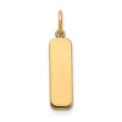 Small Vertical Blank Bar Charm Sterling Silver Gold-plated XNA1353GP, MPN: XNA1353GP,