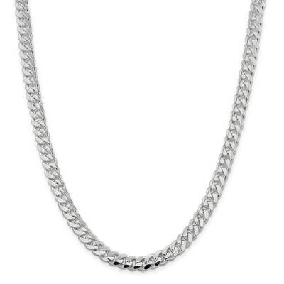 7.8mm Polished Domed Curb Chain 28 Inch Sterling Silver QDB220-28, MPN: QDB220-28,