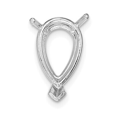 Pear 3-Prong V-End 2.5 x 1.5mm Setting 14k White Gold WG239, MPN: WG239,