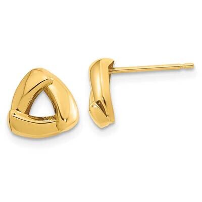 Triangle Post Earrings 14k Gold Polished YE1993, MPN: YE1993, 191101799068