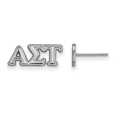 Alpha Sigma Tau Extra Small Post Earrings Sterling Silver SS005ALS, MPN: SS005ALS, 886774599274