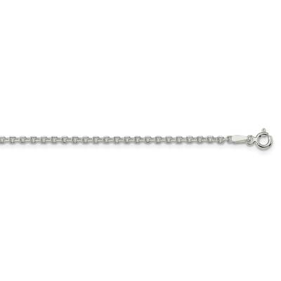 2.1mm Diamond-Cut Forzantina Cable Chain 22 Inch Sterling Silver QPE89-22, MPN: QPE89-22,