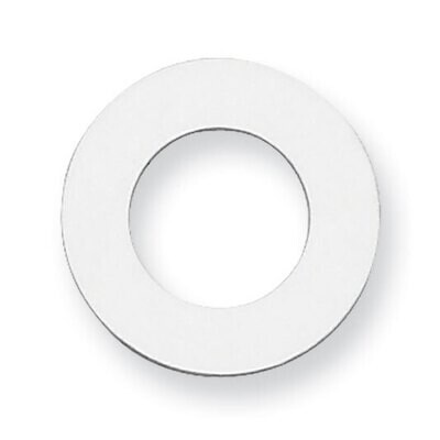 Circle with Hole Stamping Sterling Silver Rhodium-plated SS1061, MPN: SS1061,