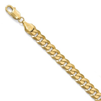 Leslie&#39;s 8.75mm Beveled Curb Chain 9 Inch 14k Gold HB-1309-9, MPN: 1309-9, 191101849374