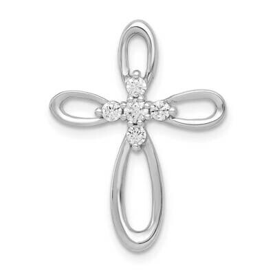 1/5Ct. Diamond Cross Chain Slide 14k White Gold PM4997-020-WA, MPN: PM4999-020-WA, 883957303345