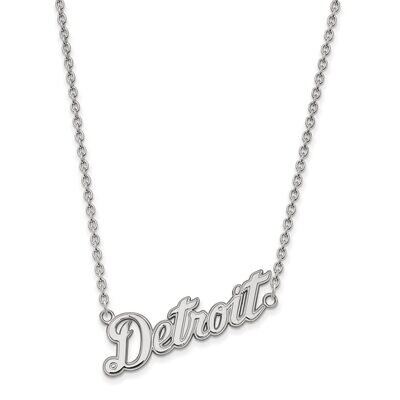 Detroit Tigers Large Pendant with Chain Necklace 10k White Gold 1W062TIG-18, MPN: 1W062TIG-18, 8867…