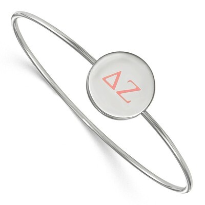 Delta Zeta Enameled Slip-on Bangle Sterling Silver SS023DZ-8, MPN: SS023DZ-8, 191101101342