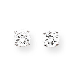 4.5mm Synthetic Diamond stud earrings 14k White Gold XD9WCZ, MPN: XD9WCZ, 883957088471