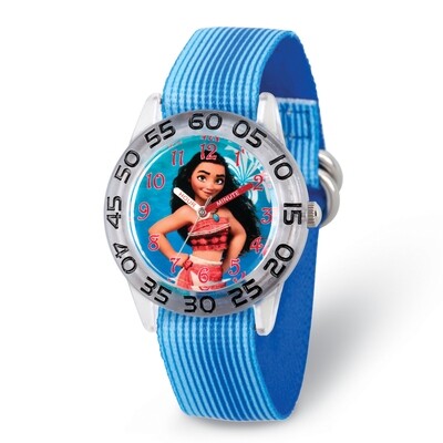 Disney Kids Moana Blue Strap Acrylic Time Teacher Watch  XWA5783, MPN: XWA5783, 839628004592