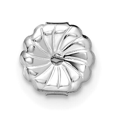 7.0mm Swirl Earring Nut Component 14k White Gold WG4872, MPN: WG4872,