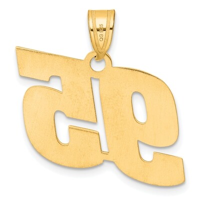 Block Number 95 Pendant 14k Gold Polished BN95, MPN: BN95, 196904078686