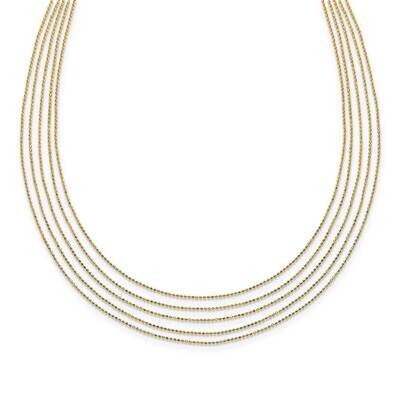 Leslie&#39;s Multi-layered Necklace 14k Gold Polished HB-LF1484-17, MPN: LF1484-17, 191101738845