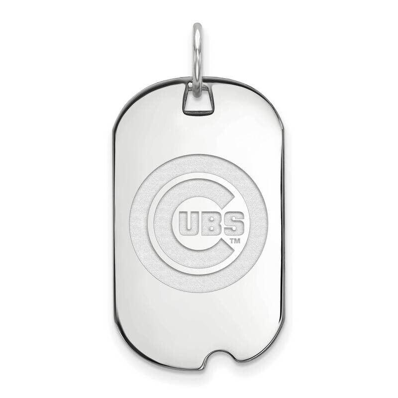 MLB Chicago Cubs Small Dog Tag Sterling Silver Rhodium-plated SS022CUB