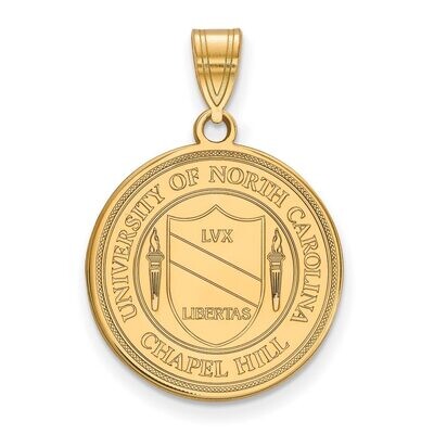 University of North Carolina Large Crest Pendant Gold-plated Silver GP058UNC, MPN: GP058UNC, 886774…