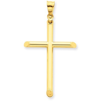 3-D Polished Hollow Cross Pendant 14k Gold K3608, MPN: K3608, 886774078793