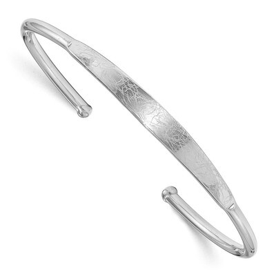 Leslie&#39;s Scratch Finish Cuff Bangle Sterling Silver Polished HB-QLF1016, MPN: QLF1016, 191101851728