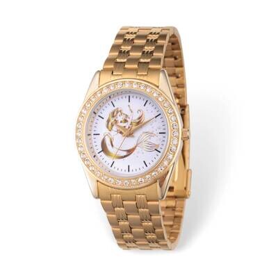 Disney The Little Mermaid Crystal Bezel Gold-tone Adult Watch XWA6300, MPN: XWA6300, 839628008507
