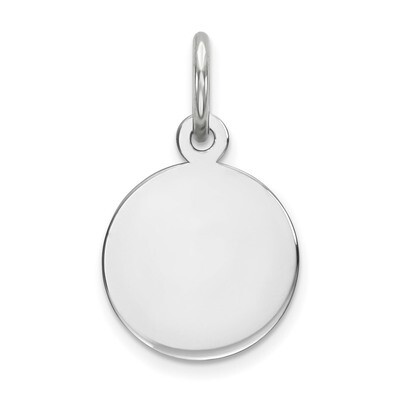 Engravable Round Polished Front Back Disc Charm Sterling Silver QM370/18P, MPN: QM370/18P, 88395784…