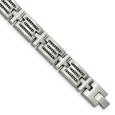 Polished Beads 8.5 Inch Link Bracelet Stainless Steel Brushed SRB3012-8.5, MPN: SRB3012-8.5, 191101…