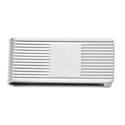 Horizontal Lines Money Clip Silver-tone GM20777, MPN: GM20777, 788089064709