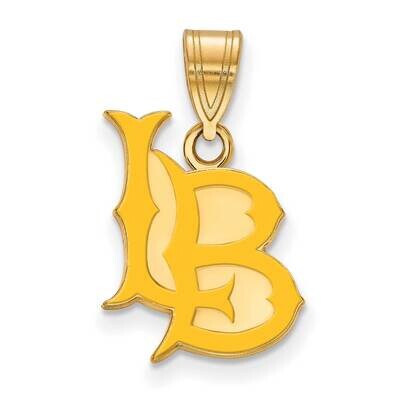 California State University, Long Beach Medium Enamel Pendant Gold-plated Sterling Silver GP005CLB,…