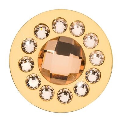 Nikki Lissoni Chic Peach Mirror Glass Gold-plated 33mm Coin C1624GM, MPN: C1624GM, 8719075304136