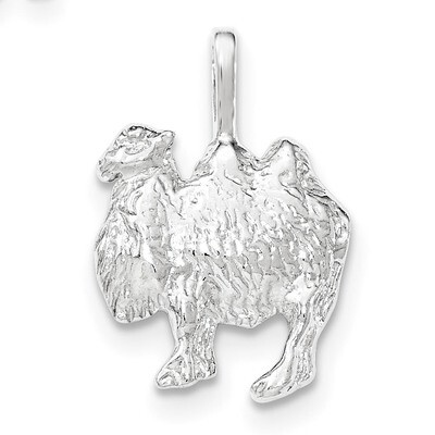 Polished &amp; Textured Camel Chain Slide Pendant Sterling Silver QC8910