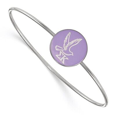 Sigma Kappa Enameled Slip-on Bangle Sterling Silver SS049SKP-7, MPN: SS049SKP-7, 886774610887