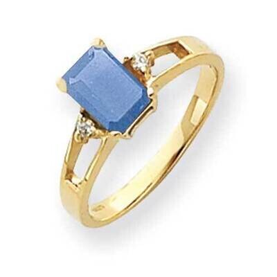 7x5mm Emerald Cut Tanzanite Diamond Ring 14k Gold Y4757T_AA, MPN: Y4757T_AA, 883957665542