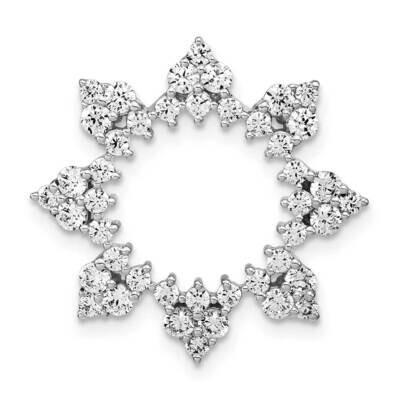 Si1/Si2, G H I, Fancy Circle Chain Slide 14k White Gold Lab Grown Diamond PM7984-125-WLG, MPN: PM79…