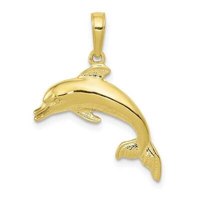 Dolphin Swimming Pendant 10k Gold 10C3455, MPN: 10C3455,