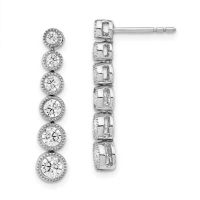 Diamond Vs/Si, D E F, Fashion Dangle Post Earrings 14k White Gold True Origin Lab Grown EM6348-100-…