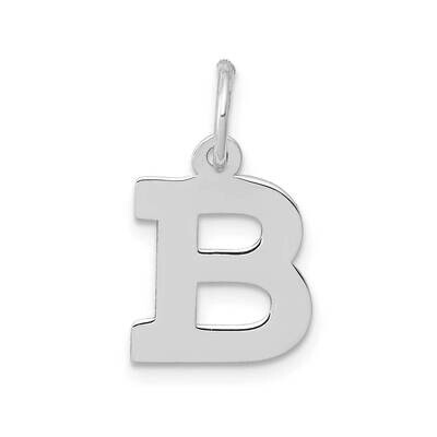 Block Initial B Charm 10k White Gold Small 10YC665B, MPN: 10YC665B,