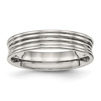 Ridged 5.00mm Band Stainless Steel Polished SR511, MPN: SR511, 886774390383