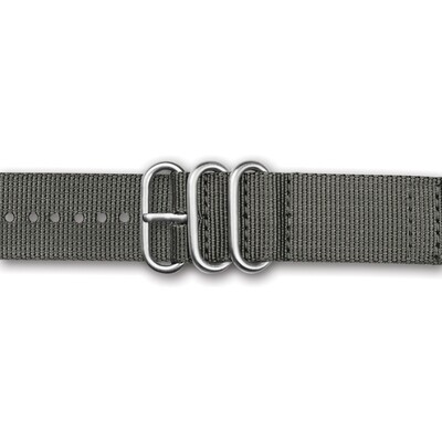 18mm 2-Piece Grey Ballistic Nylon Watch Band  BA391-18, MPN: BA391-18,