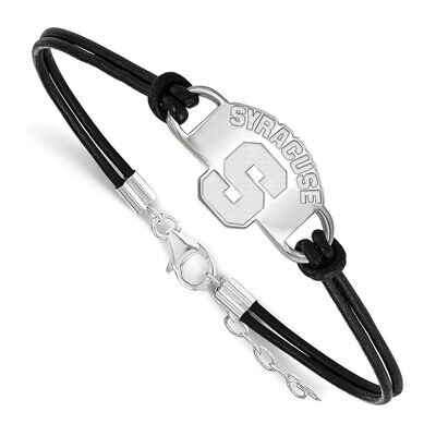 Syracuse University Leather Bracelet Small Center Sterling Silver SS016SYU-7, MPN: SS016SYU-7, 8867…